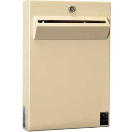 PROTEX SAFE CO Protex Low-Profile Wall Mount Depository Drop Box Tubular Lock LPD-161 - 11"Wx2-3/8"Dx16"H Beige LPD-161